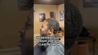 He needed to get right for his class reunion haircut barber barbershop [upl. by Arreis]