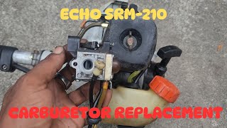 ECHO SRM210 CARBURETOR and FUEL LINE REPLACEMENT [upl. by Elac744]