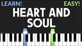 Heart And Soul From quotBigquot  Hoagy Carmichael  EASY Piano Tutorial [upl. by Ecerehs]