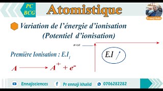 Variation de lénergie dionisation dans le tableau périodique [upl. by Asiar517]