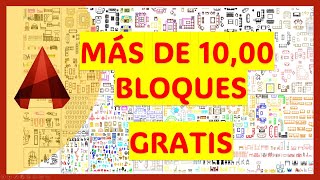 🔴10000 Bloques CAD Descarga GRATIS [upl. by Conlon164]