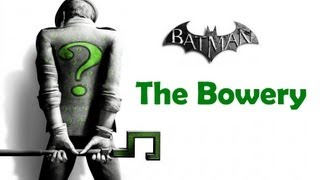 quotBatman Arkham Cityquot ALL Riddlers challenges trophysecretriddle  The Bowery [upl. by Buffy]