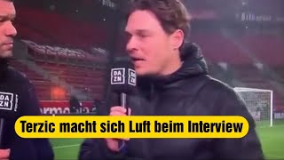 Borussia Dortmund Trainer Terzic wutrede beim Interview bei Dazn bvbterzicdortmund [upl. by Ahsiemat]