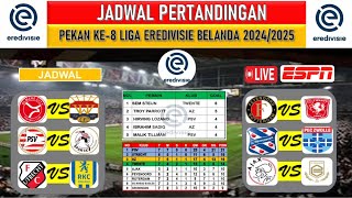 Jadwal Liga Belanda Pekan Ke 8  PSV EINDHOVEN VS SPARTA ROTERDAM Eredivisie 20242025 [upl. by Ballard88]