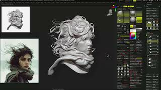 zbrush bust speed sculpting [upl. by Philbin]