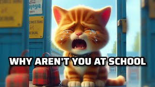 WHY ARENT YOU AT SCHOOL Full song  cat version ditchingschool [upl. by Seaver]