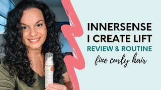 Innersense I Create Lift Volumizing Foam Review amp Demo On Fine Curly Hair [upl. by Samaj]