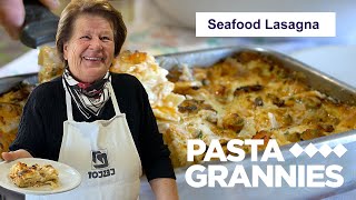 Mirella makes a delicious seafood lasagna  Pasta Grannies [upl. by Palestine523]