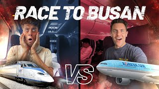 EPIC Race to Busan from Seoul Korean Air VS Train to Busan [upl. by Nnaihs950]