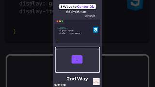 🔥3 Ways to Center Div  Master the art of div centering with these 3 easy CSS technique  Web Design [upl. by Siriso]