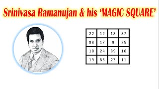 ‘MAGIC SQUARE’ of Srinivasan Ramanujan [upl. by Elocal]