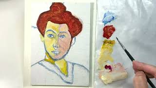 Madame Matisse How To Paint Like MatisseFauvism Easy Acrylic Painting Tutorial For Beginners 407 [upl. by Laoj]