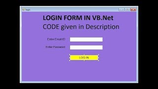 How to create a Login Form in VBNet with CODE [upl. by Ardnohsed]