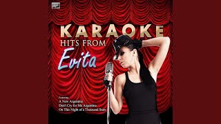 Buenos Aires In the Style of Evita Karaoke Version [upl. by Anahsit]