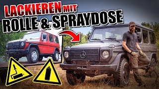 AUTO LACKIEREN mit ROLLE und SPRAYDOSE  GKlasse Umbau 005  Fritz Meinecke [upl. by Noryd676]