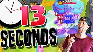 Record FASTEST win EVER 13 Second Clash Royale Victory [upl. by Yanat]