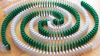 100000 Dominoes in REVERSE Oddly Satisfying [upl. by Nisay633]