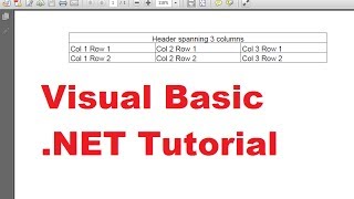 Visual Basic NET Tutorial 50  Add table into existing PDF using iTextSharp [upl. by Adamo465]