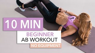 10 MIN BEGINNER AB WORKOUT  No Equipment  Pamela Reif [upl. by Mairb568]