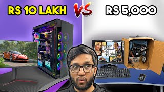 RS 10 LAKH PC VS RS 5000 PC  CAN IT RUN GTA 5 [upl. by Walther]