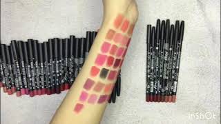 Rivaj lip and eye pencils all shades with name number and swathes [upl. by Anahir359]