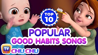 Yes Yes Go to School Song amp More  Top 10 Good Habits Songs for Kids  ChuChu TV Nursery Rhymes [upl. by Ahsietal]