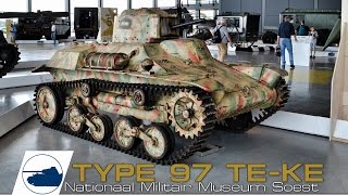 Japanese Type 97 TeKe 九七式軽装甲車 テケ Walkaround  Nationaal Militair Museum [upl. by Gefell]