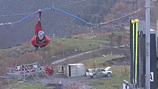 Worlds Longest Fastest Zip Wire in Snowdonia Wales [upl. by Leahey]