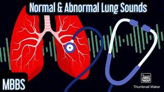 Normal amp Abnormal Lung sounds Wheeze Rhonchi Crepitus Stridor mbbs medicine neetpg [upl. by Inoj]