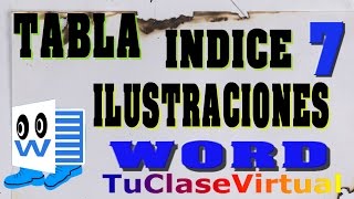 Crear Tabla de Ilustraciones y de Indice o Glosario en Word [upl. by Swords]