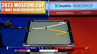 17 MOST HEARTBREAKING SHOTS  2023 MOSCONI CUP 9Ball Pool [upl. by Reivaj149]