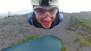 Zipwire experience in Snowdonia [upl. by Aicats484]