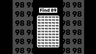 Find the number 89 within 5 seconds [upl. by Smeaj]