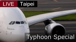 🔴 Typhoon Special Taipei Taoyuan Airport live stream [upl. by Aicatsue]