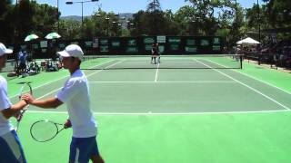 04 26 2013 UCLA Vs Stanford doubles Ojai NCAA tennis [upl. by Ardnola941]