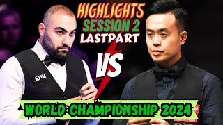 Hossein Vafaei vs Marco Fu  World Championship Snooker 2024  Session 2  Last Part [upl. by Akemhs]