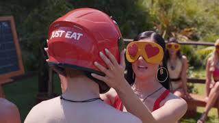 Just Eat couples up with Love Island Blindfold Challenge [upl. by Swen]