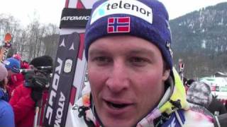 Aksel Lund Svindal discusses Audi FIS World Cup Skiers raising money for Haiti [upl. by Aridni]