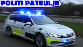 POLITI PATRULJE i sydhavnen politibil i udrykning polizei [upl. by Naeroled]