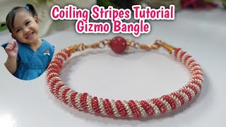 Coiling Stripes  DIY Membuat Gelang Wire Gizmo  Wire Jewelry Bangle Tutorial [upl. by Savadove816]