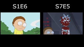 Rick and Morty  S1E6 and S7E5 Ending Synchronized [upl. by Waldon]