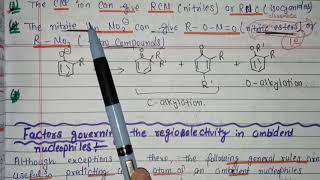 Ambident nucleophiles and regioselectivityorganic chemistry MSc 1st sem [upl. by Nodyarg]