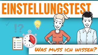 Einstellungstest  Eignungstest Was muss ich wissen einstellungstest [upl. by Decca]