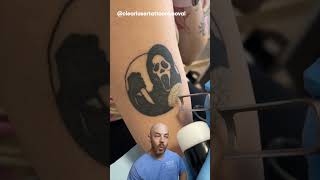 A SPOOKY tattoo laser removal 👻 creditclearlasertattooremoval on TT doctor satisfying viral [upl. by Eilojne]