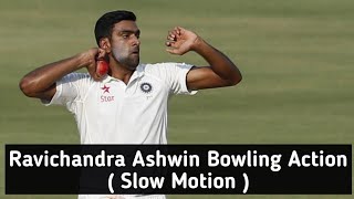 Ravichandra Ashwin Bowling Action In Slow Motion  Bowling Action Part  17 [upl. by Auqeenwahs468]