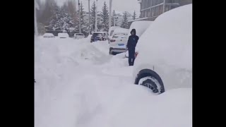 The snowiest November in the last 97 years in Blagoveshchensk Russia [upl. by Uel300]