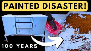 Ep 80 TRASHED Painted ANTIQUE Furniture gets a GORGEOUS RESTORATION [upl. by Apoor]