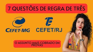 Revisão CEFET MG e CEFET RJ Regra de três cefetmg cefet cefetrj [upl. by Milicent]