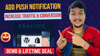 Increase Website Traffic With Web Push Notification  Gravitec Review and Lifetime Deal🔥 [upl. by Hoenack539]