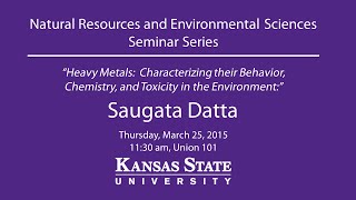 Heavy Metals in the Environment  NRES Seminar Series [upl. by Unity]